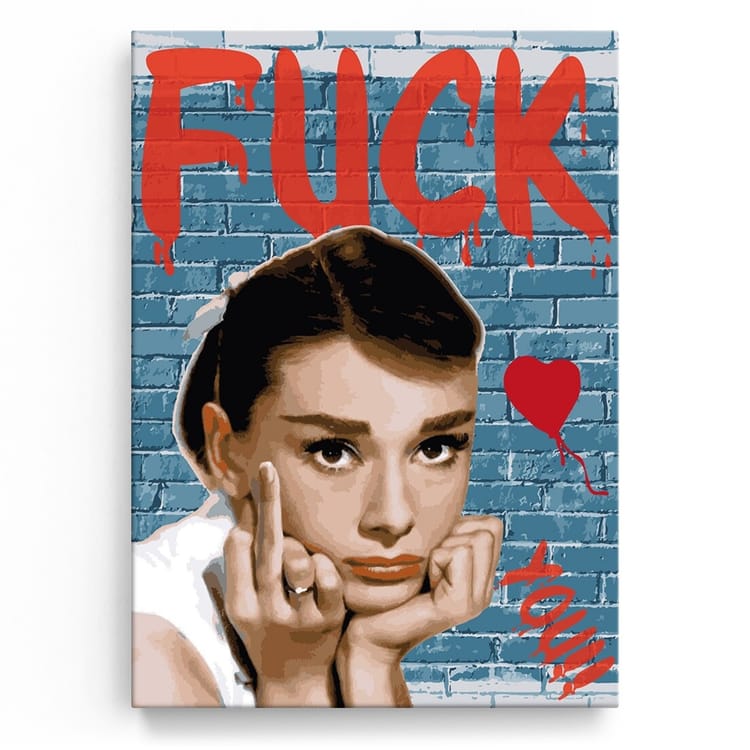 Artmazing Leinwandbild Audrey Says Fcuk You