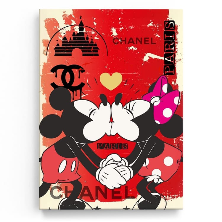 Artmazing Leinwandbild Mickey et Minnie
