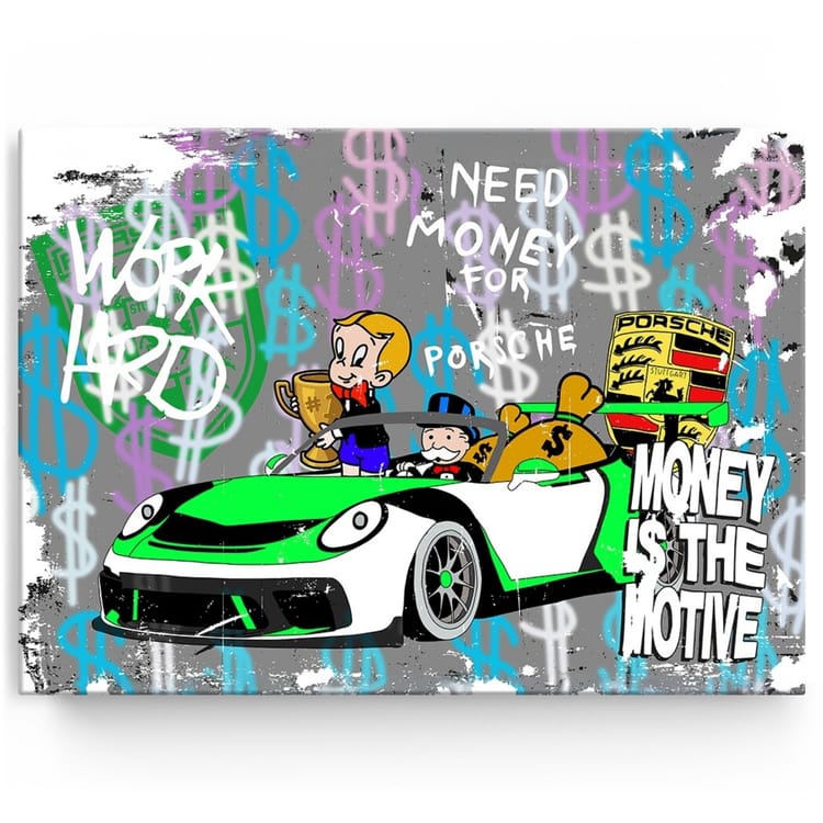 Artmazing Leinwandbild Money Is The Motive