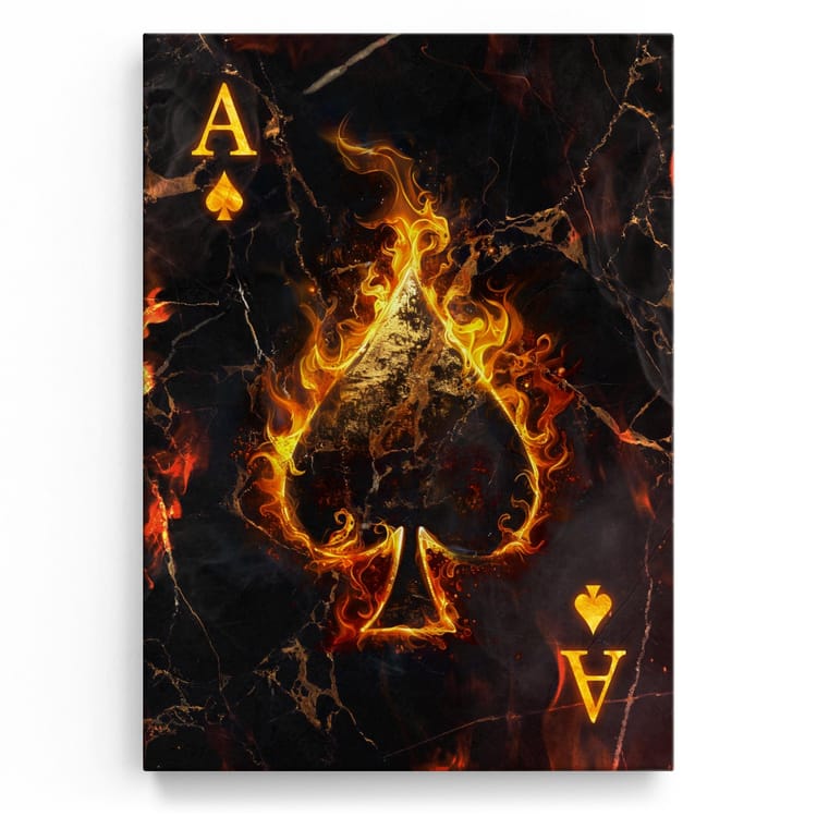 Artmazing Leinwandbild Burning Spades