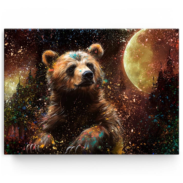 Artmazing Leinwandbild Mystischer Mondwächter