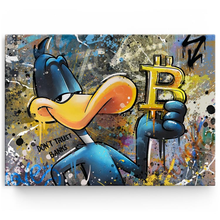 Artmazing Leinwandbild Don't Trust Banks