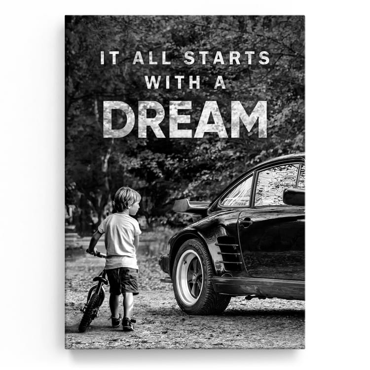 Artmazing Leinwandbild It all starts with a Dream
