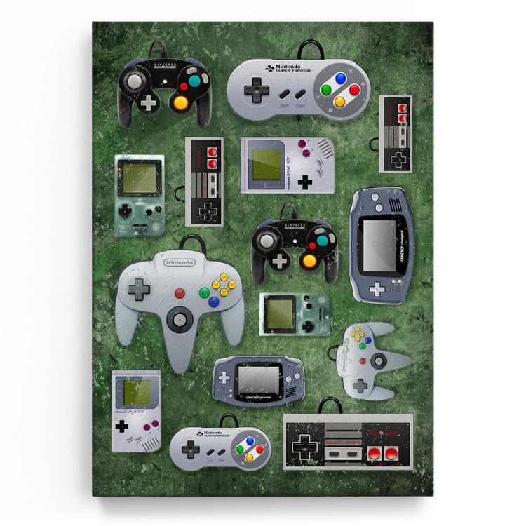 Artmazing Leinwandbild Nintendo Nostagia
