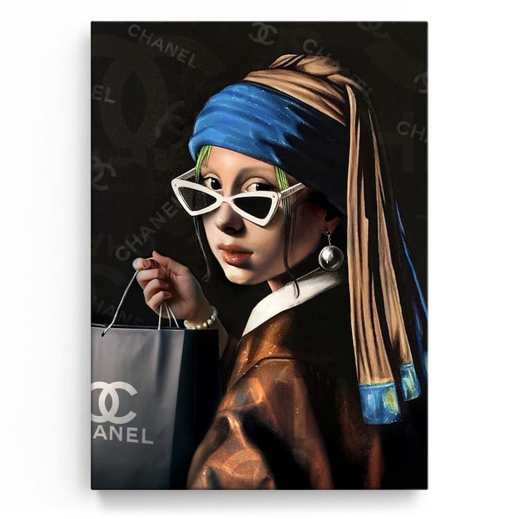 Artmazing Leinwandbild The Girl With The Chanel Bag