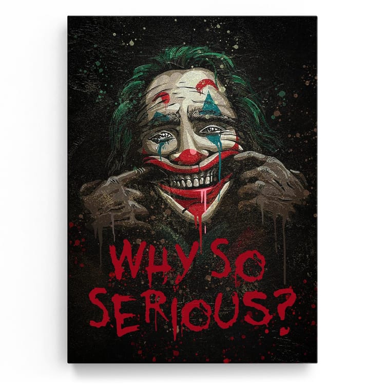 Artmazing Leinwandbild Why So Serious?