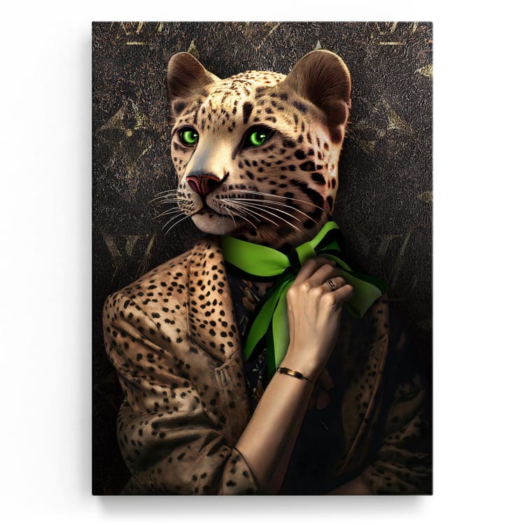 Artmazing Leinwandbild Leopard Girl Boss