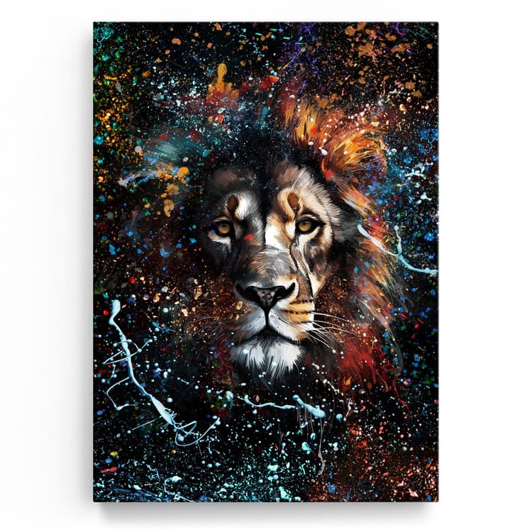 Artmazing Leinwandbild Nacht des Löwen