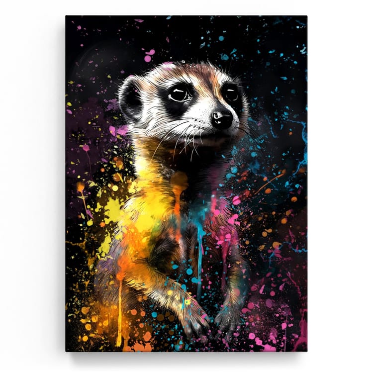 Artmazing Leinwandbild Farbklecks in der Wüste