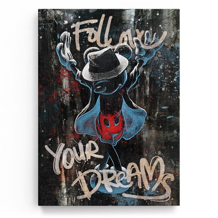 Artmazing Leinwandbild Moonwalk Mickey