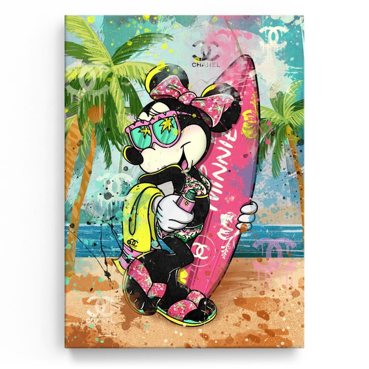 Artmazing Leinwandbild Beach Day With Minnie