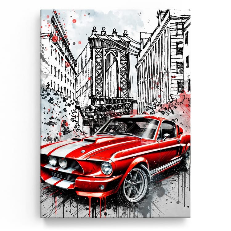 Artmazing Leinwandbild Mustang In NYC