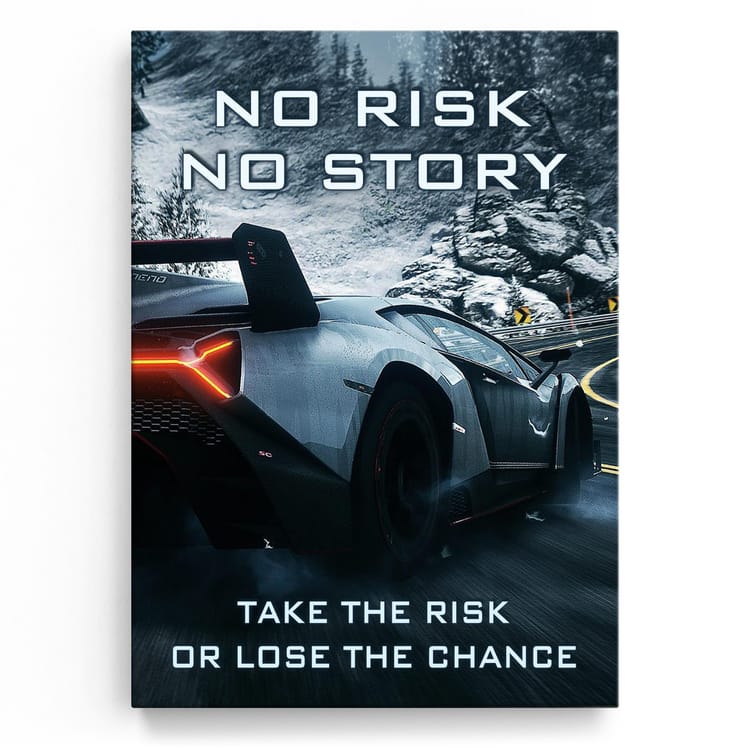 Artmazing Leinwandbild No Risk, No Story