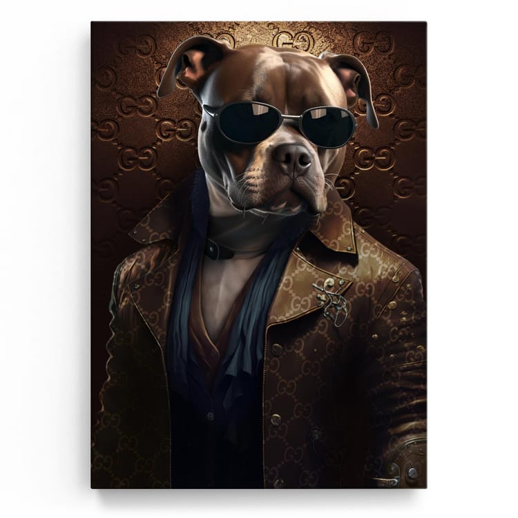 Artmazing Leinwandbild Alpha Pitbull