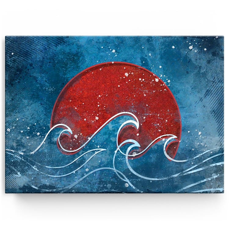 Artmazing Leinwandbild Red Moon Rising