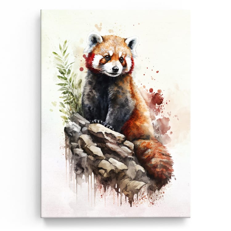 Artmazing Leinwandbild Red Panda in Oil