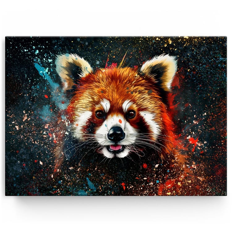 Artmazing Leinwandbild Shades of Red Panda