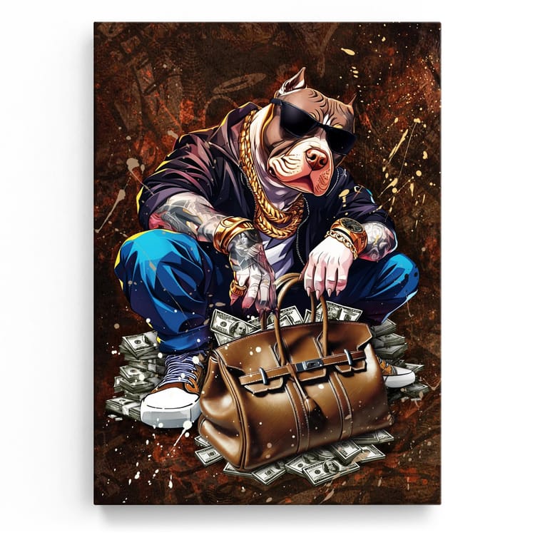 Artmazing Leinwandbild Dollar Doggo