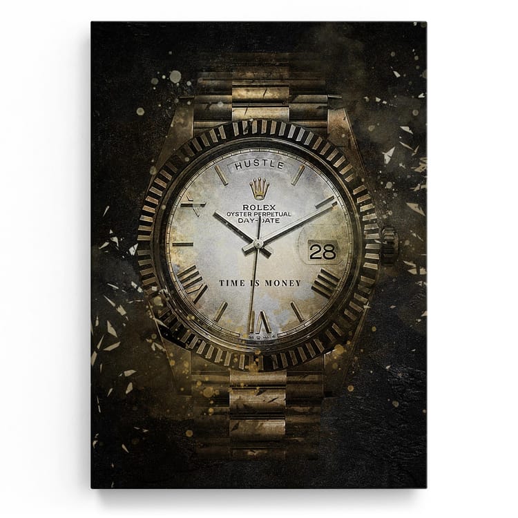 Artmazing Leinwandbild Time Is Money