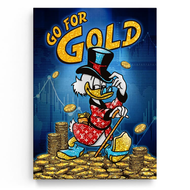 Artmazing Leinwandbild Go for Gold