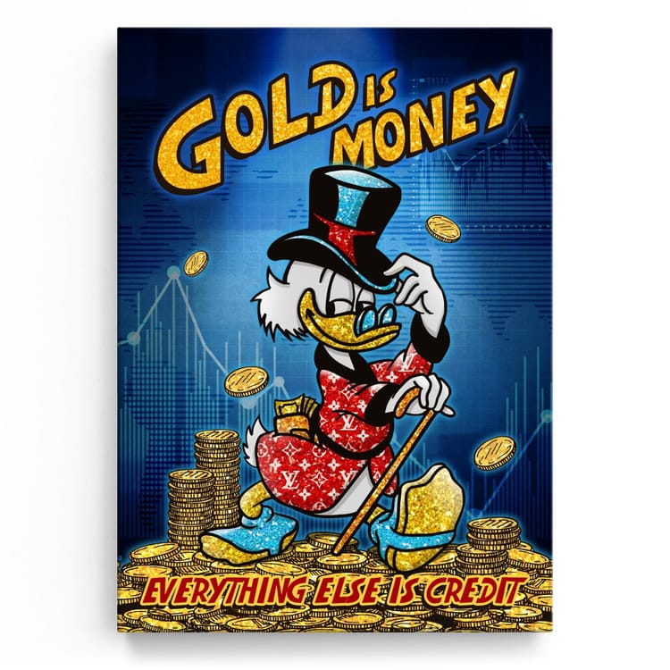 Artmazing Leinwandbild Gold is Money