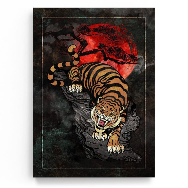 Artmazing Leinwandbild Striped Samurai