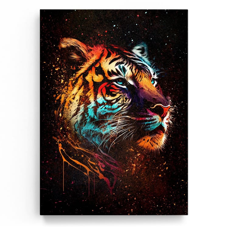 Artmazing Leinwandbild Tiger Splash