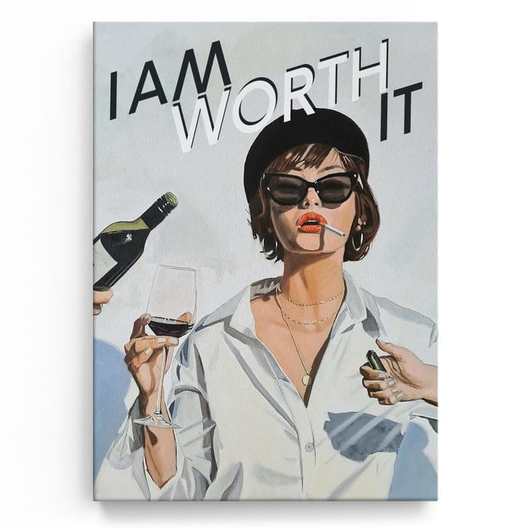 Artmazing Leinwandbild I Am Worth It
