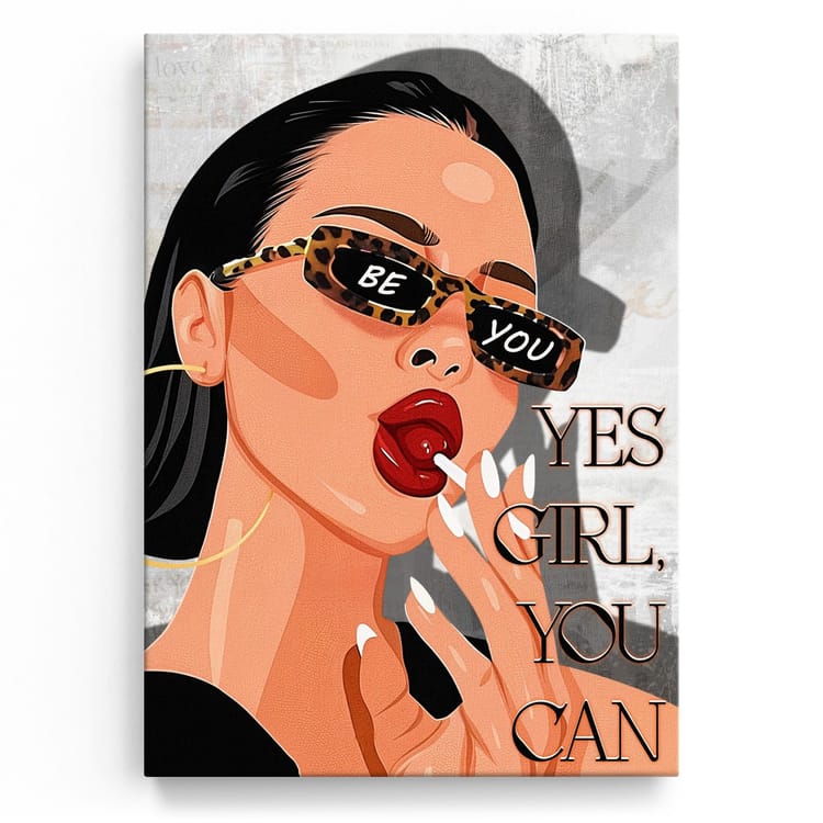 Artmazing Leinwandbild Yes Girl, You Can