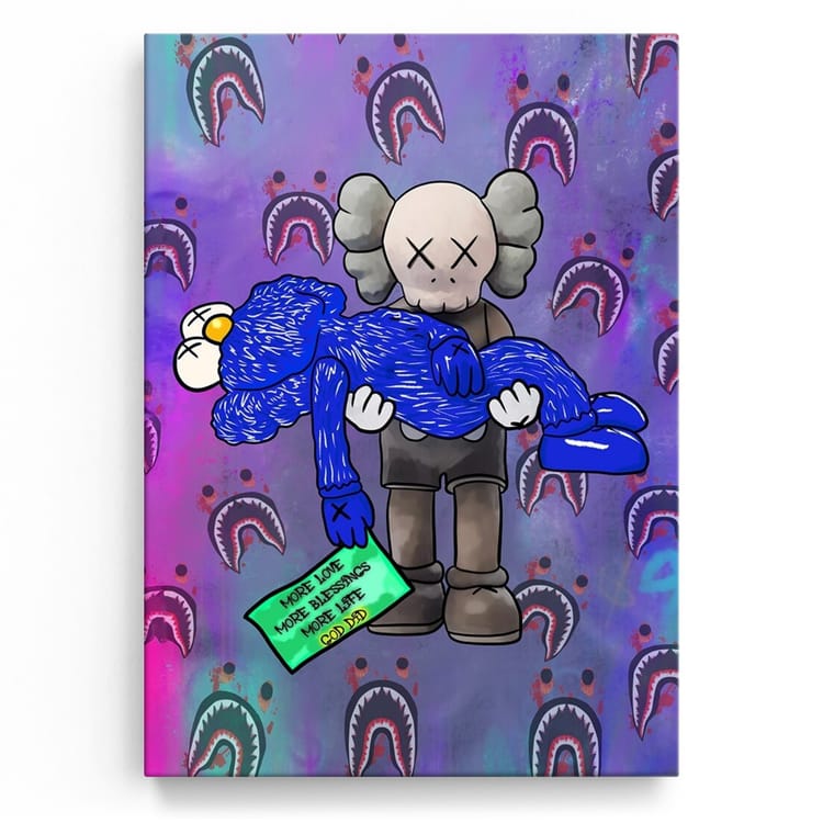 Artmazing Leinwandbild Blue Kaws