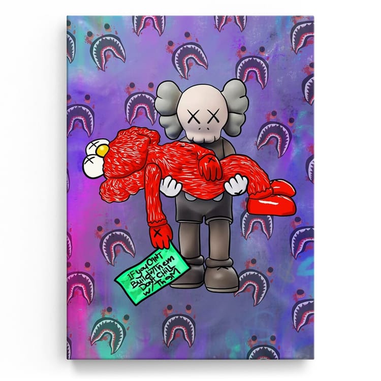 Artmazing Leinwandbild Red Kaws