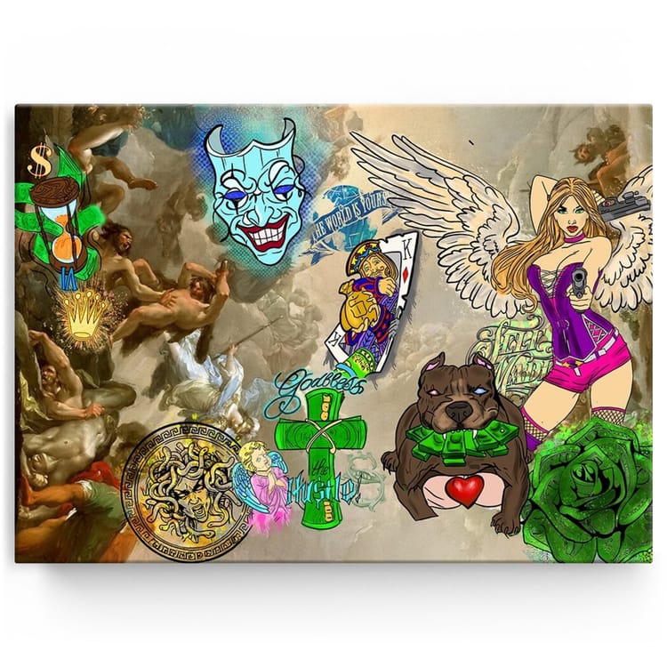 Artmazing Leinwandbild Surreal Money